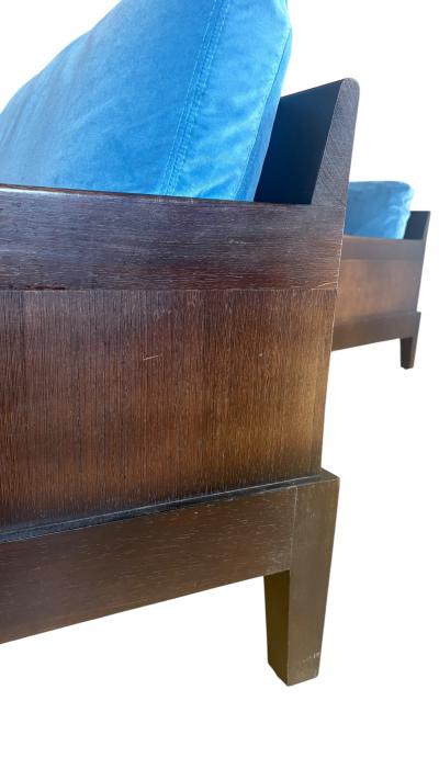 Christian Liaigre Pair of Christian Liaigre Opium Club Chairs in Velvet