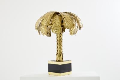 Christian Techoueyres Christian Techoueyres for Maison Jansen brass palm tree lamp 1970s