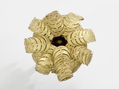 Christian Techoueyres Christian Techoueyres for Maison Jansen brass palm tree lamp 1970s