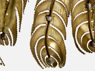 Christian Techoueyres Christian Techoueyres for Maison Jansen brass palm tree lamp 1970s