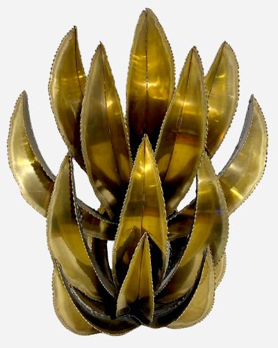 Christian Techoueyres Set of three agave sconces attributed to Christian Techoueyres France 1970