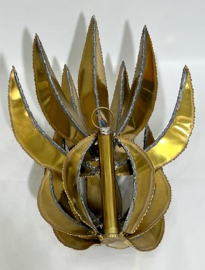 Christian Techoueyres Set of three agave sconces attributed to Christian Techoueyres France 1970