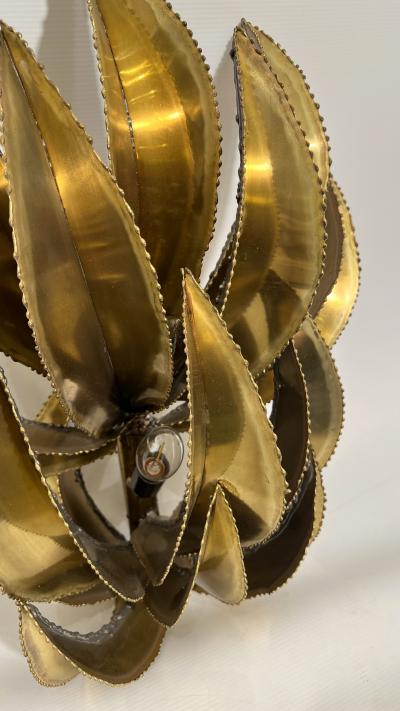 Christian Techoueyres Set of three agave sconces attributed to Christian Techoueyres France 1970