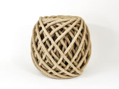 Christien Meindersma Flax Ottoman Rope Stool Pouf Tabouret by Christien Meindersma Netherlands