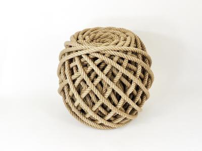 Christien Meindersma Flax Ottoman Rope Stool Pouf Tabouret by Christien Meindersma Netherlands