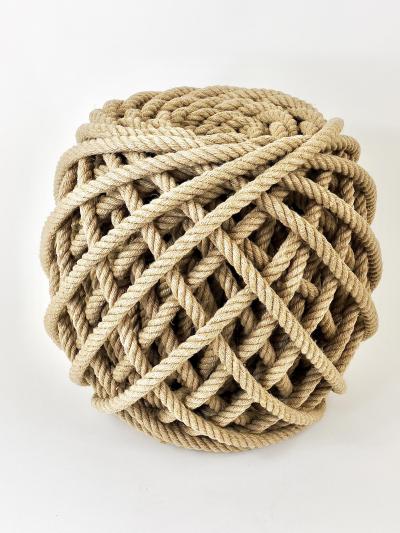 Christien Meindersma Flax Ottoman Rope Stool Pouf Tabouret by Christien Meindersma Netherlands