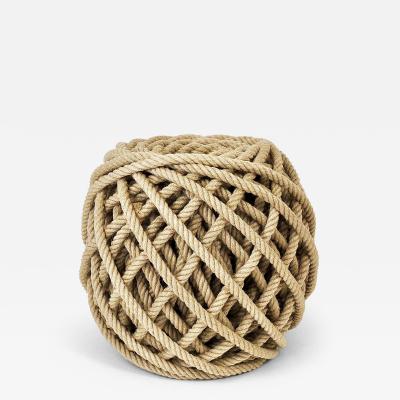 Christien Meindersma Flax Ottoman Rope Stool Pouf Tabouret by Christien Meindersma Netherlands