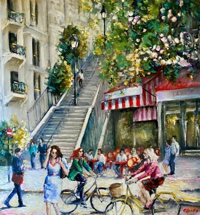 Christine Reilly Stairs to Sacre Coeur Paris