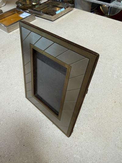 Christofle Selection Silver Plated Photo Frame with Brass Accents