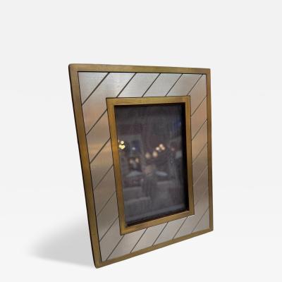 Christofle Selection Silver Plated Photo Frame with Brass Accents
