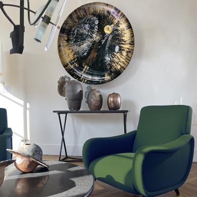 Christophe Gaignon CHAMPAGNE SUPERNOVA Silver and gold mirror 120 cm