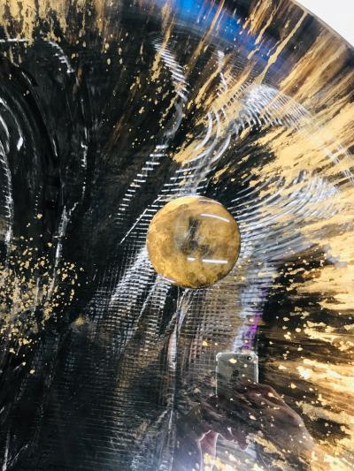 Christophe Gaignon CHAMPAGNE SUPERNOVA Silver and gold mirror 120 cm