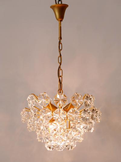 Christophe Palme Elegant Mid Century Modern Crystal Chandelier by Christoph Palme Germany 1970s