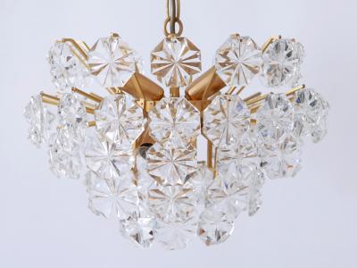 Christophe Palme Elegant Mid Century Modern Crystal Chandelier by Christoph Palme Germany 1970s