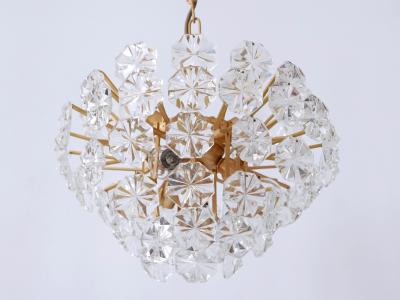 Christophe Palme Elegant Mid Century Modern Crystal Chandelier by Christoph Palme Germany 1970s