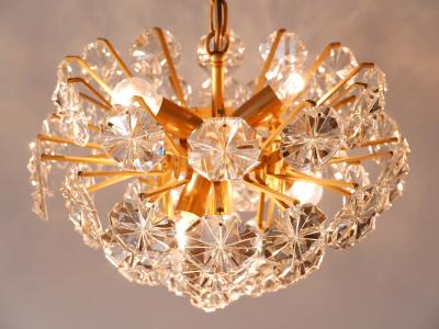 Christophe Palme Elegant Mid Century Modern Crystal Chandelier by Christoph Palme Germany 1970s