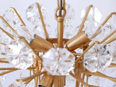 Christophe Palme Elegant Mid Century Modern Crystal Chandelier by Christoph Palme Germany 1970s