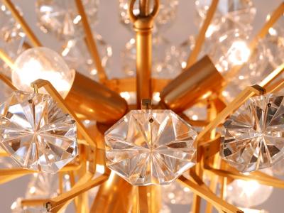 Christophe Palme Elegant Mid Century Modern Crystal Chandelier by Christoph Palme Germany 1970s