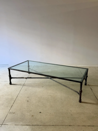 Christopher Chodoff Christopher Chodoff Etruscan Bronze and Glass Coffee Table