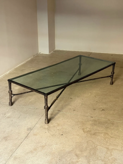 Christopher Chodoff Christopher Chodoff Etruscan Bronze and Glass Coffee Table