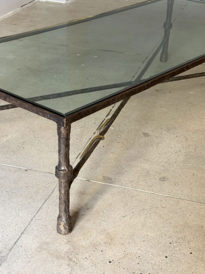 Christopher Chodoff Christopher Chodoff Etruscan Bronze and Glass Coffee Table