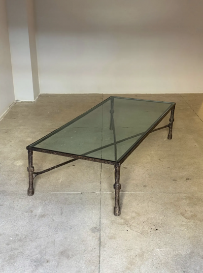 Christopher Chodoff Christopher Chodoff Etruscan Bronze and Glass Coffee Table