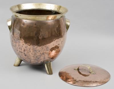 Christopher Dresser Antique English Victorian Copper and Brass Coal Scuttle Circa 1890