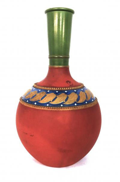 Christopher Dresser Christopher Dresser Aesthetic Movement Persian Style Ceramic Vase c 1880