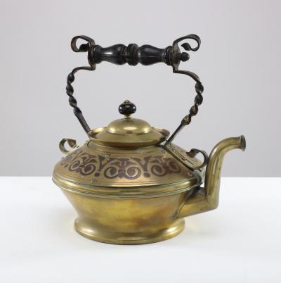 Christopher Dresser Dr C Dresser for Benham Froud a Rare Brass Copper Teapot