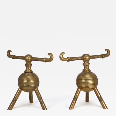 Christopher Dresser Dr Christopher Dresser for Benham Froud A Pair of Brass Fire Dogs