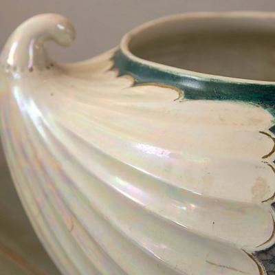 Christopher Dressner Large Art Nouveau Ceramic Glazed Pot Designed by Christopher Dressner
