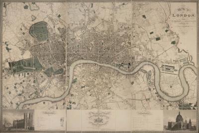 Christopher Greenwood - Map of London, from an actual survey made in ...