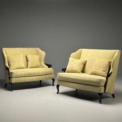 Christopher Guy Christopher Guy Contemporary Sofas Celadon Velvet Mahogany USA 2010s