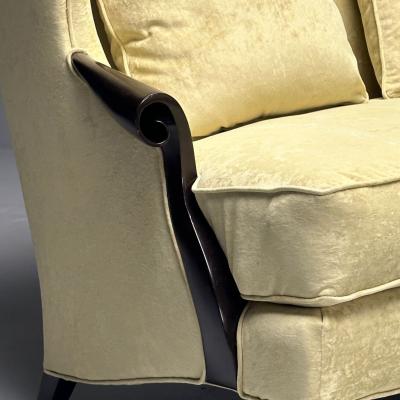 Christopher Guy Christopher Guy Contemporary Sofas Celadon Velvet Mahogany USA 2010s