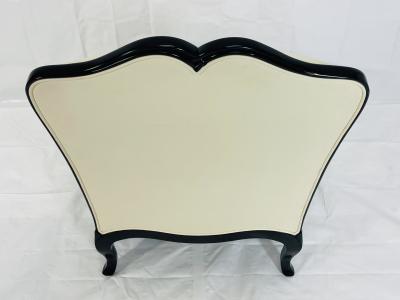 Christopher Guy Christopher Guy French Regency Style Lounge Chair Ottoman in Cream Upholstery