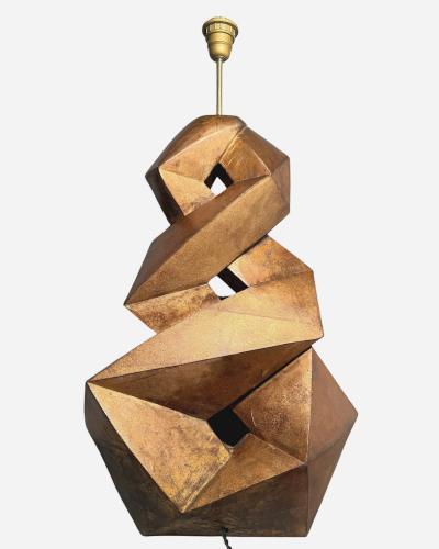 Christopher Guy Large carved wooden lamp base Ed Christopher Guy Java Indonesia circa 2000