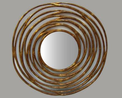 Christopher Guy Round mirror with carved and gilded frame Christopher Guy Singapore circa 2000