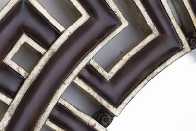 Christopher Guy Round mirror with double Greek key frame Christopher Guy Singapore circa 1990