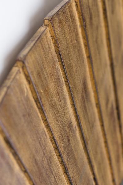 Christopher Guy Round mirror with pleated wooden frame Ed Christopher Guy Singapore circa 2018