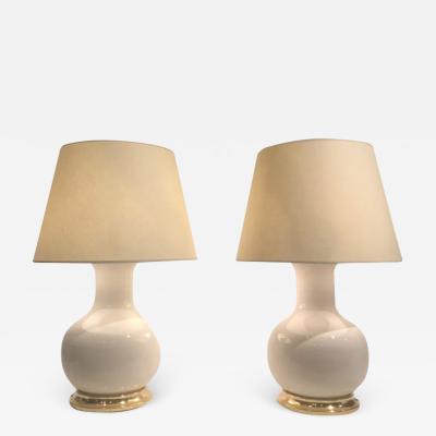 Christopher Spitzmiller 3119 Pair of Christopher Spitzmiller Clear Glaze William Lamps