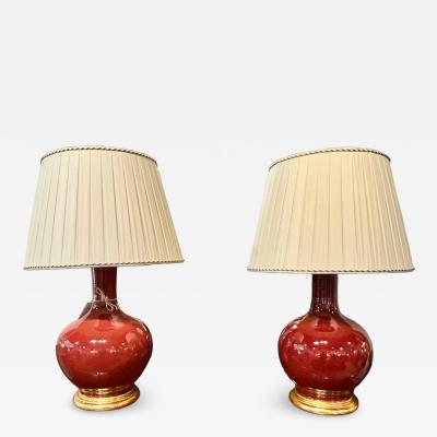 Christopher Spitzmiller Pair Christopher Spitzmiller Large Single Gourd Lamps