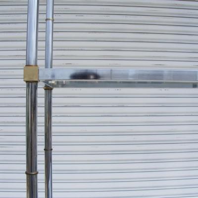Chrome And Glass Modernist Etagere Shelf Unit