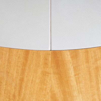 Chrome Leather Pedestal Foyer Center Table