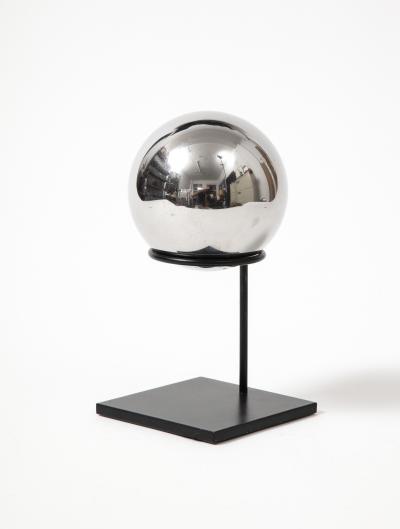Chrome and Lacquered Metal Minimalist Sculpture
