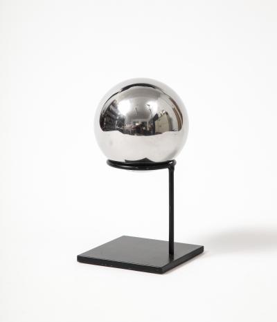 Chrome and Lacquered Metal Minimalist Sculpture