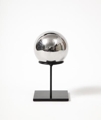 Chrome and Lacquered Metal Minimalist Sculpture