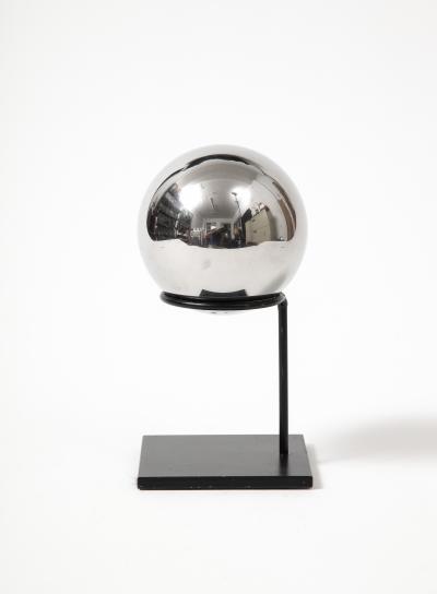 Chrome and Lacquered Metal Minimalist Sculpture