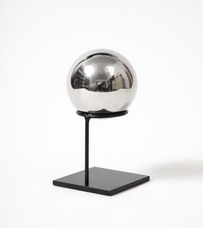 Chrome and Lacquered Metal Minimalist Sculpture