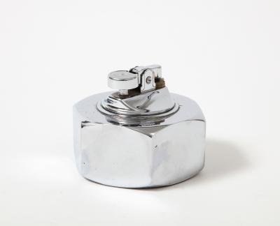 Chromed Steel Tabletop Lighter France c 1960