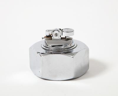 Chromed Steel Tabletop Lighter France c 1960